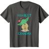 image:imageStar Wars Yoda Best Grandma Yoda Chibi Portrait Mothers Day TShirtAsphalt Grey