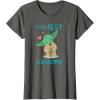 image:imageStar Wars Yoda Best Grandma Yoda Chibi Portrait Mothers Day TShirtAsphalt Grey
