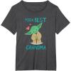 image:imageStar Wars Yoda Best Grandma Yoda Chibi Portrait Mothers Day TShirtDark Heather Grey