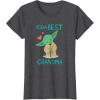 image:imageStar Wars Yoda Best Grandma Yoda Chibi Portrait Mothers Day TShirtDark Heather Grey
