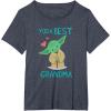 image:imageStar Wars Yoda Best Grandma Yoda Chibi Portrait Mothers Day TShirtHeather Blue