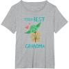 image:imageStar Wars Yoda Best Grandma Yoda Chibi Portrait Mothers Day TShirtHeather Grey
