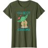 image:imageStar Wars Yoda Best Grandma Yoda Chibi Portrait Mothers Day TShirtOlive Green