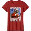image:imageStar Wars Yoda Naughty Or Nice Flyer Christmas TShirt TShirtCranberry Red