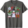 image:imageStar Wars Chewbacca Princess Leia and Yoda Christmas Holiday TShirtAsphalt Grey