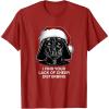 image:imageStar Wars Christmas Darth Vader Disturbing Lack Of Cheer TShirtCranberry Red
