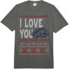 image:imageStar Wars Christmas I Love You Ugly Sweater Style Comfort Colors Adult Heavyweight TshirtDark Grey