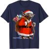 image:imageStar Wars Christmas Yoda Santa Sack Of Presents TShirtNavy Blue