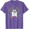 image:imageStar Wars R2D2 Merry Christmas TShirtPurple Heather