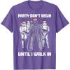 image:imageStar Wars Santa Vader Party When I Walk In Christmas TShirt TShirtPurple Heather