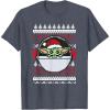 image:imageStar Wars The Mandalorian Grogu Ugly Christmas Sweater TShirtHeather Blue