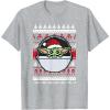 image:imageStar Wars The Mandalorian Grogu Ugly Christmas Sweater TShirtHeather Grey