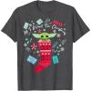 image:imageStar Wars The Mandalorian The Child All I Want For Christmas TShirtDark Heather Grey