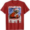 image:imageStar Wars Yoda Naughty Or Nice Flyer Christmas TShirt TShirtCranberry Red