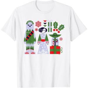 image:imageStar Wars Chewbacca Princess Leia and Yoda Christmas Holiday TShirtWhite