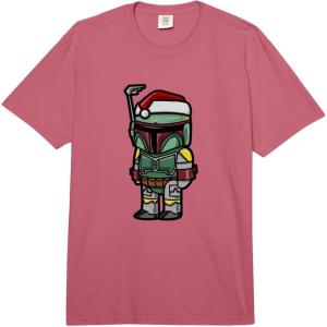 image:imageStar Wars Christmas Boba Fett Santa Hat Big Chibi Icon Comfort Colors Adult Heavyweight TshirtRaspberry Red