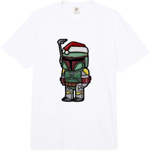 image:imageStar Wars Christmas Boba Fett Santa Hat Big Chibi Icon Comfort Colors Adult Heavyweight TshirtWhite