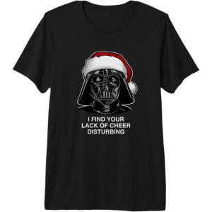 image:imageStar Wars Christmas Darth Vader Disturbing Lack Of Cheer Premium TShirtBlack