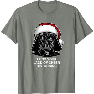 image:imageStar Wars Christmas Darth Vader Disturbing Lack Of Cheer TShirtOlive Heather