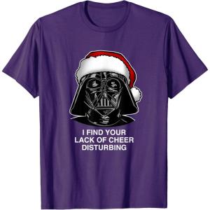 image:imageStar Wars Christmas Darth Vader Disturbing Lack Of Cheer TShirtPurple