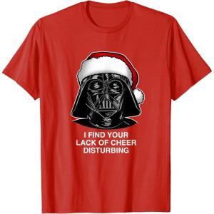 image:imageStar Wars Christmas Darth Vader Disturbing Lack Of Cheer TShirtRed
