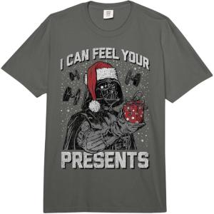 image:imageStar Wars Christmas Darth Vader I Can Feel Your Presents Comfort Colors Adult Heavyweight TshirtDark Grey