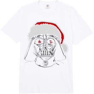 image:imageStar Wars Christmas Darth Vader Santa Hat Sketch Disney Comfort Colors Adult Heavyweight TshirtWhite