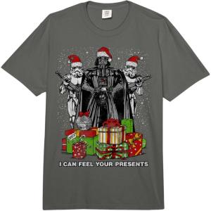 image:imageStar Wars Christmas Darth Vader Stormtroopers Feel Presents Comfort Colors Adult Heavyweight TshirtDark Grey