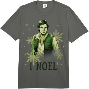image:imageStar Wars Christmas Han Solo I Noel Couples Comfort Colors Adult Heavyweight TshirtDark Grey
