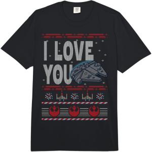 image:imageStar Wars Christmas I Love You Ugly Sweater Style Comfort Colors Adult Heavyweight TshirtBlack