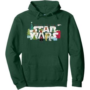 image:imageStar Wars Christmas Logo Holiday Celebration Pullover HoodieDark Green