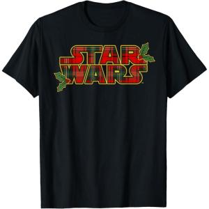 image:imageStar Wars Christmas Plaid Holly Logo TShirtBlack