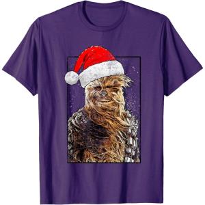 image:imageStar Wars Christmas Santa Chewbacca Windswept Movie Panel TShirtPurple