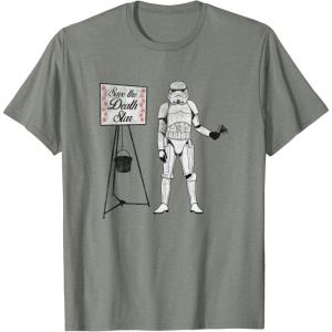 image:imageStar Wars Classic Christmas Save The Death Star Fund Raising TShirtOlive Heather