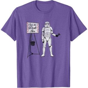 image:imageStar Wars Classic Christmas Save The Death Star Fund Raising TShirtPurple Heather