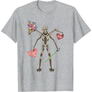 image:imageStar Wars Classic General Grievous Flower Happy Mothers Day TShirtHeather Grey