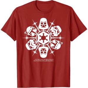 image:imageStar Wars Dark Side Snowflake Christmas TShirtCranberry Red