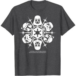 image:imageStar Wars Dark Side Snowflake Christmas TShirtDark Heather Grey
