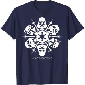 image:imageStar Wars Dark Side Snowflake Christmas TShirtNavy Blue