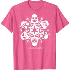 image:imageStar Wars Dark Side Snowflake Christmas TShirtPink Heather