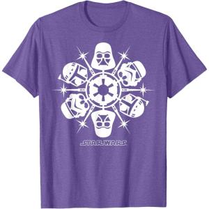 image:imageStar Wars Dark Side Snowflake Christmas TShirtPurple Heather