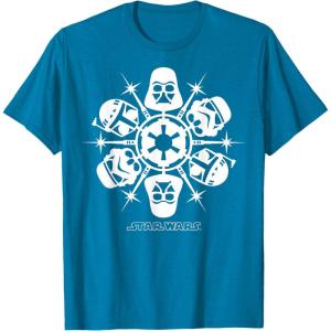 image:imageStar Wars Dark Side Snowflake Christmas TShirtSapphire Blue