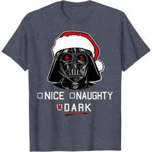 image:imageStar Wars Darth Vader Dark List Santa Christmas TShirt TShirtHeather Blue