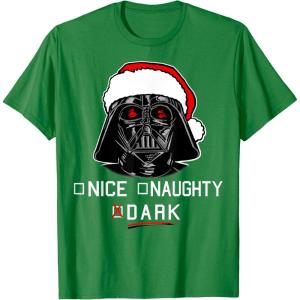 image:imageStar Wars Darth Vader Dark List Santa Christmas TShirt TShirtKelly Green