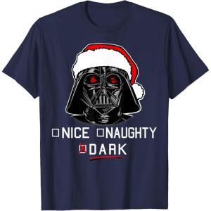 image:imageStar Wars Darth Vader Dark List Santa Christmas TShirt TShirtNavy Blue