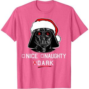 image:imageStar Wars Darth Vader Dark List Santa Christmas TShirt TShirtPink Heather