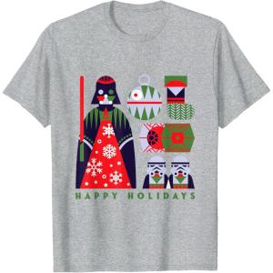 image:imageStar Wars Darth Vader Happy Holidays Imperial Christmas TShirtHeather Grey