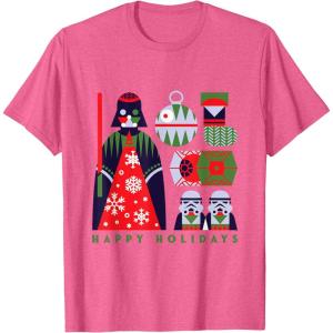 image:imageStar Wars Darth Vader Happy Holidays Imperial Christmas TShirtPink Heather