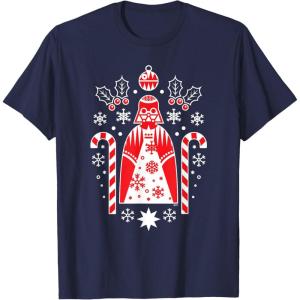 image:imageStar Wars Darth Vader Nordic Print Christmas Holiday TShirtNavy Blue
