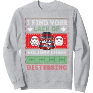 image:imageStar Wars Darth Vader Ugly Christmas Sweater SweatshirtHeather Grey